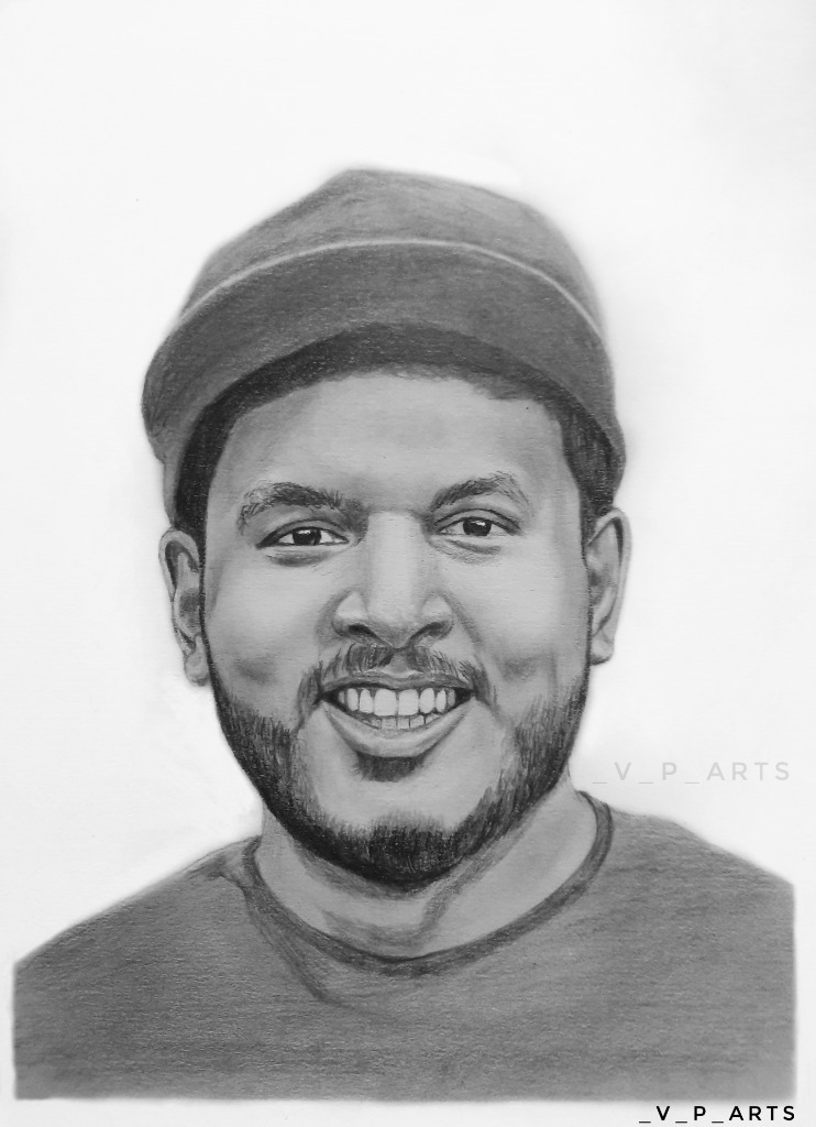 Custom charcoal portrait by _V_P_ARTS Kerala